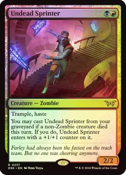 Undead Sprinter Duskmourn: House of Horror Foil NM Near Mint MTG Magic - Image 1