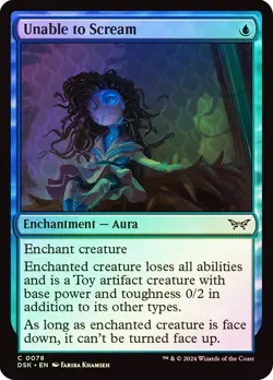 Unable to Scream Duskmourn: House of Horror Foil NM Near Mint MTG Magic - Image 1