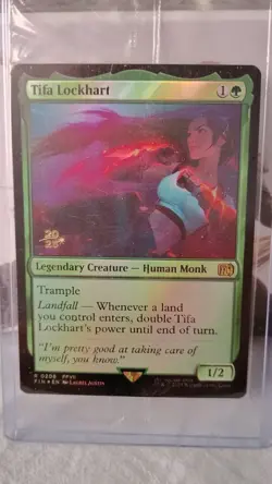 MTG x FF: Tifa Lockhart Prerelease Foil Sealed Wrapper - Image 1