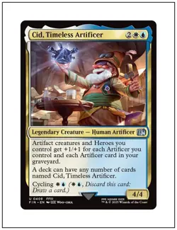 1x Cid, Timeless Artificer 0408, Final Fantasy, Magic the Gathering, MTG NM - Image 1