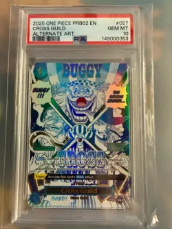 One Piece PRB02 English Cross Guild Alternate Art #OP09-057 PSA 10 - Image 1