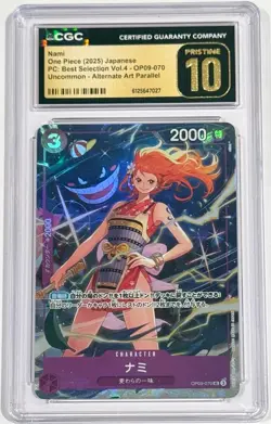 2025 One Piece Nami OP09-070 Alternate Art CGC 10 Pristine Premium Best Japanese - Image 1