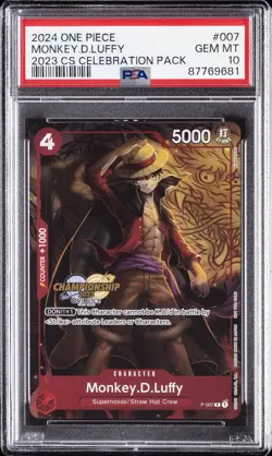 2024 ONE PIECE CHAMPIONSHIP 2023 CELEBRATION PACK #007 MONKEY D. LUFFY PSA 10 - Image 1