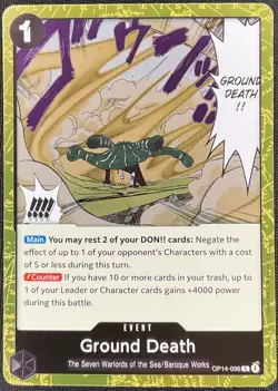 One Piece Ground Death OP-14-096 The Azure Sea's Seven Rare NM - Image 1