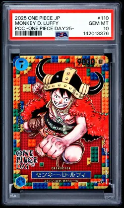 Monkey D. Luffy PSA10 2025 One Piece Japanese One Piece Day'25 - Image 1