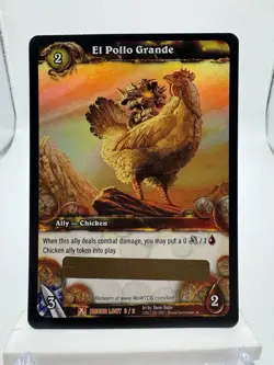 World of Warcraft TCG El Pollo Grande Unscratched Card (Magic Rooster Mount) - Image 1