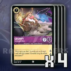 Grumpy Soreheaded Miner 41/204 x4 Wilds Unknown Disney Lorcana - Image 1