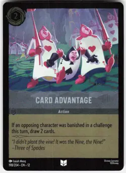 Card Advantage Foil 198/204 Wilds Unknown Disney Lorcana - Image 1