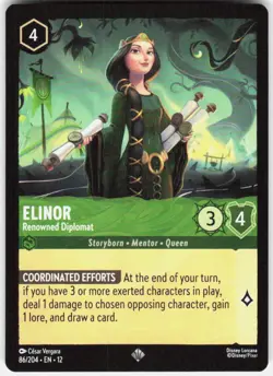 Elinor Renowned Diplomat 86/204 Wilds Unknown Disney Lorcana - Image 1
