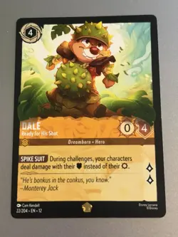 Dale Ready For His Shot Legendary 22/204 Non Holo Disney Lorcana Wilds Unknown - Image 1