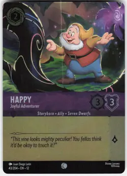 Happy Joyful Adventurer Foil Foil 43/204 Wilds Unknown Disney Lorcana - Image 1