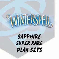 Disney Lorcana Winterspell Sapphire Super Rare Play Sets - Image 1