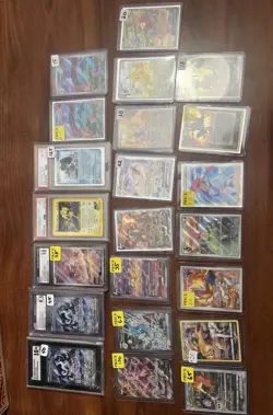 Pokemon Lot Collection Slabs, Raw, Vintage, Sir, Illustration Rare, NM-M - Image 1