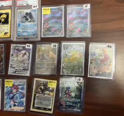 Pokemon Lot Collection Slabs, Raw, Vintage, Sir, Illustration Rare, NM-M - Image 3