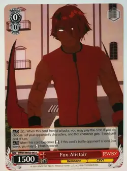 Weiss Schwarz Fox Alistair RWBY/WX03-065 NM/M - Image 1