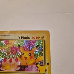Pokemon Birthday Pikachu Promo Holo 50 HP Basic 24/Promo Card Celebrations - Image 3