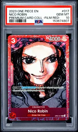 Nico Robin (Premium Card Collection -ONE PIECE FILM RED Edition) OP01-017 PSA 10 - Image 1