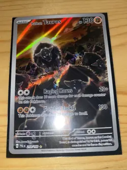Pokemon TCG Paldean Tauros Ultra Rare Holo Card 218/193 Sv02: Paldea Evolved - Image 1