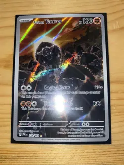Pokemon TCG Paldean Tauros Ultra Rare Holo Card 218/193 Sv02: Paldea Evolved - Image 3