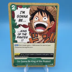 Bandai One Piece Cards - P-024 I'M GONNA BE KING OF THE PIRATES!! - Image 1