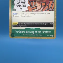 Bandai One Piece Cards - P-024 I'M GONNA BE KING OF THE PIRATES!! - Image 3