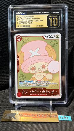 CGC PRISTINE 10 Chopper EB02-003 CHOPPER's 1 Comic Promo ONE PIECE Card Game①⑤ - Image 1
