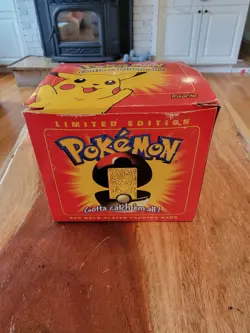 Pokemon Pikachu Burger King 23K Gold Plated Trading Card Poke ball Sealed - Image 2