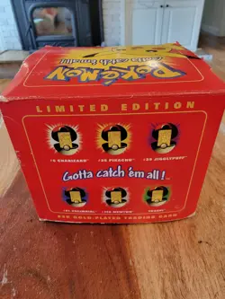 Pokemon Pikachu Burger King 23K Gold Plated Trading Card Poke ball Sealed - Image 4