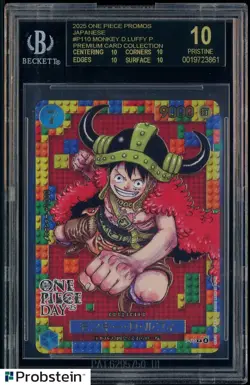 2025 One Piece Promos JPN P110 Monkey D. Luffy Premium Card BGS 10 BLACK LABEL - Image 1