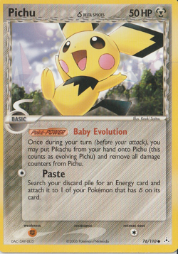 Pokemon Card - Pichu Holon Phantoms 76/110 Common - Image 1