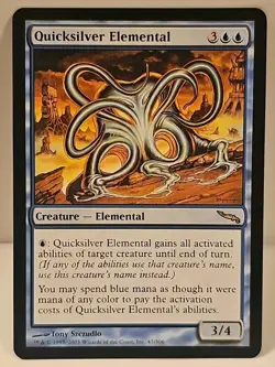 Mtg 🔥🔥 Quicksilver Elemental 🔥🔥 Mirrodin 🌟 Rare 🌟 NM Magic The Gathering - Image 1