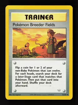 Pokemon Breeder Fields 62/64 Uncommon Neo Revelation Pokemon Moderately Played - Image 1