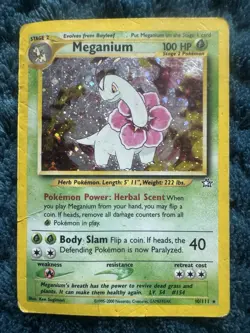 Pokemon - TCG - Meganium 10/111 Neo Genesis 2000 Holo Rare WOTC - Image 1
