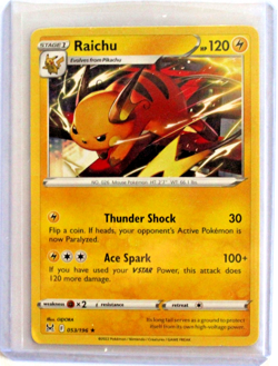 Pokemon 'Raichu' 053/196 Stage 1 Trading Card 2022 - Image 1