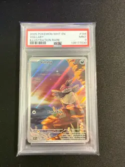 2025 Pokemon White Flare Vullaby 144/86 Illustration Rare PSA 9 - Image 1