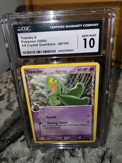 CGC 10 Pokemon Treecko 68/100 EX Crystal Guardians Delta Species GEM MINT - Image 1