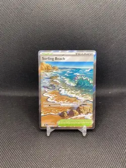 Surfing Beach 114/086 Chaos Rising Ultra Rare Holo NM Pokemon TCG - Image 1