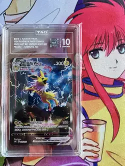 2024 Pokemon Jolteon VMAX Vaporeon Chinese 009/009 TAG 10 - Image 1