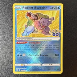 The Pokemon Company Radiant Blastoise 018/078 Pokemon GO RR Holo 150 HP EN - Image 3