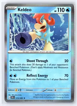 Keldeo 019/086 Rare ME04: Chaos Rising Pokemon Holo Near Mint - Image 1