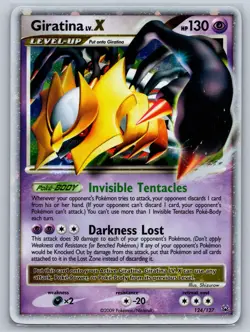 GIRATINA LV.X 124/127 HOLO LV.X RARE PLATINUM POKEMON MP+ - Image 1