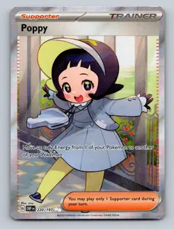 Pokemon TCG Poppy Holo Ultra Rare SV03: Obsidian Flames 220/197 - Image 1
