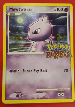Pokemon Mewtwo LV.65 9/16 Rumble Promo Holo 100 HP Basic 2009 MP - Image 1