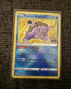 The Pokemon Company Radiant Blastoise 018/078 Pokemon GO Radiant Rare Holo - Image 1