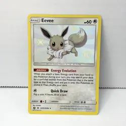 Eevee Shiny Holo Rare Hidden Fates: Shiny Vault SV41/SV94 Colorless Holo Pokemon - Image 1