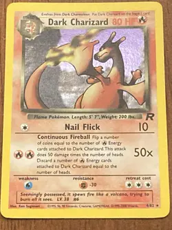 Dark Charizard Team Rocket 4/82 Holo Rare 80 HP English - Image 2