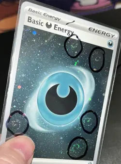Pokemon 151 Cosmo Holo Dark Energy 007 With 5 Separate Swirls - CRAZY COOL 🌀 - Image 1