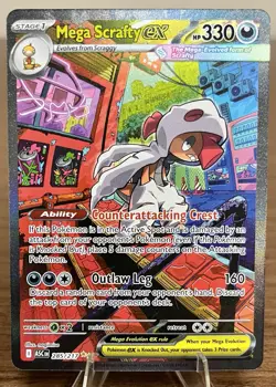 Pokemon TCG Mega Scrafty EX 285/217 Ascended Hero’s SIR NM/Mint - Image 1