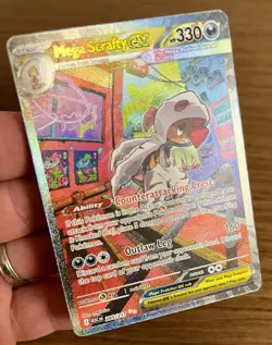 Pokemon TCG Mega Scrafty EX 285/217 Ascended Hero’s SIR NM/Mint - Image 2