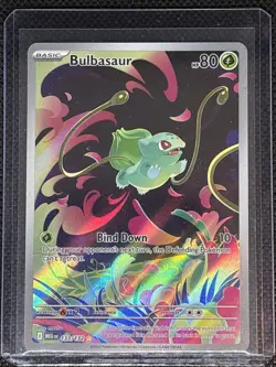 Pokemon Bulbasaur Full Art Holo Illustration Rare IR Mega Evolution 133/132 - Image 1